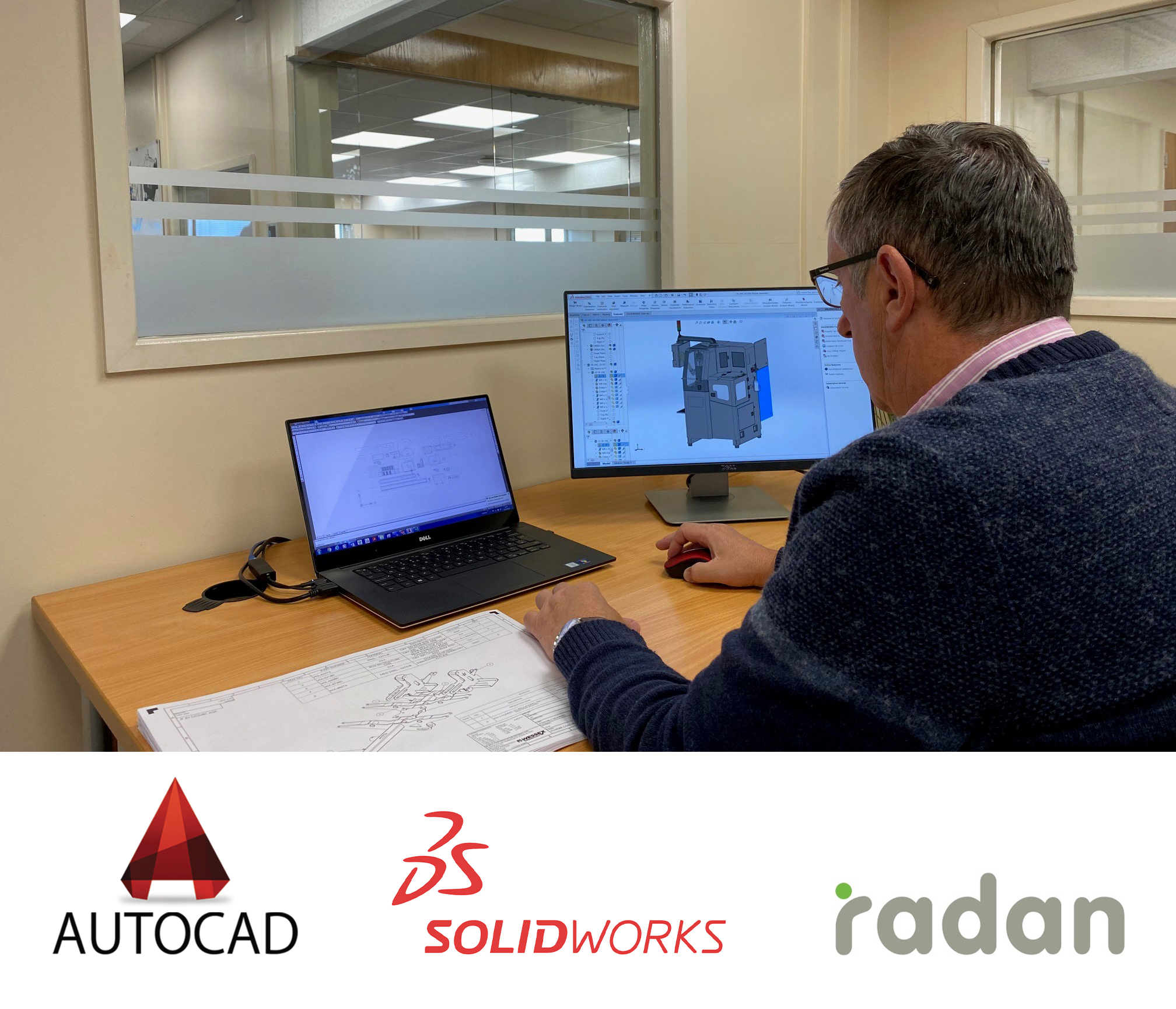 Design in Autocad, SolidWorks, Radan